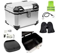 COMPATIBILE CON SUZUKI MARAUDER VZ 800 BAULETTO MOTO SCOOTER TOP CASE 38 LITRI PER FISSAGGIO POSTERIORE TRAMITE PIASTRA IN ABS UNIVERSALE VALIGIA DA VIAGGIO 42X36X33CM