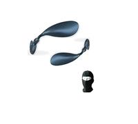 COMPATIBILE CON SUZUKI RG 500 R COPPIA SPECCHIETTI DA CARENA RETROVISORE PER MOTO CARENATE FAR SPECCHIO UNIVERSALE NERO KIT MONTAGGIO M.6