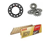 Compatibile Con Suzuki RM125G 1986 Kit Catena DID ERT3 E Pignone Nero Renthal