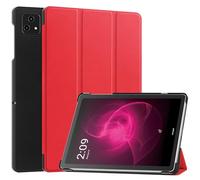 Compatibile con T-Mobile Revvl Tab 5G 2023 Custodia For tablet Tri-Fold Smart Tablet Case, protettiva leggera rigida For PC posteriore sottile Angoli di visione multipli, Auto Wake Sleep(K?rm?z?)