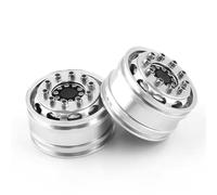 Compatibile Con Tamiya 1/14 RC Trattore Rimorchio Carico Ruote Pneumatici Anteriore 25Mm Unpower 2PCS Cerchione Mozzi Ruota Metallo Rc Sostituisci Parti