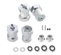 Compatibile Con Tamiya CW-01 CW01 Lunch Box Midnight Pumpkin WR02 1/10 RC Auto Parti Upgrade Adattatore Mozzo Esagonale Ruota Metallo 12 Mm RC Parti Auto(Silver)