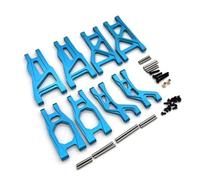 Compatibile con Tamiya Denko Fighter NXGEN DT04 58741 DT03 58587 58628 1/10 RC Auto Parti Bracci Oscillanti Superiori E Inferiori in Metallo Anteriori E Posteriori Parti per Auto RC(Blue)