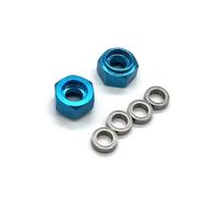Compatibile Con Tamiya DT-02 DT03 DT04 58741 1/10 RC Parti Di Automobili Metallo Lega Alluminio Cuscinetto Adattatore Esagonale Ruota Anteriore Uso 2 Pezzi RC Parti Auto(Blue)