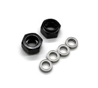 Compatibile Con Tamiya DT-02 DT03 DT04 58741 1/10 RC Parti Di Automobili Metallo Lega Alluminio Cuscinetto Adattatore Esagonale Ruota Anteriore Uso 2 Pezzi RC Parti Auto(Black)
