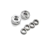 Compatibile Con Tamiya DT-02 DT03 DT04 58741 1/10 RC Parti Di Automobili Metallo Lega Alluminio Cuscinetto Adattatore Esagonale Ruota Anteriore Uso 2 Pezzi RC Parti Auto(Silver)