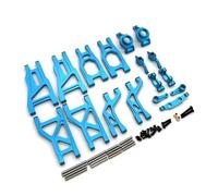 Compatibile con Tamiya Electric per Hornet Wasp per Evo 58742 DT02 DT03 1/10 RC Auto Parti Upgrade Set 8 Pezzi in Metallo Bracci Oscillanti Componenti Soggetti A Usura Parti per Auto RC(Blue)
