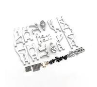 Compatibile con Tamiya Fighter NXGEN DT04 58741 1/10 RC Auto Parti Upgrade Kit in Metallo Bracci Oscillanti Componenti Soggetti A Usura Parti per Auto RC(Silver)
