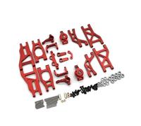 Compatibile con Tamiya Fighter NXGEN DT04 58741 1/10 RC Auto Parti Upgrade Kit in Metallo Bracci Oscillanti Componenti Soggetti A Usura Parti per Auto RC(Red)
