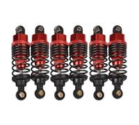 Compatibile Con Tamiya G6-01 6X6 KONGHEAD Per KING 1/18 RC Car Upgrade Parts Chassis 6 Pezzi Ammortizzatori Anteriori E Posteriori In Alluminio Ammortizzatori RC(Red)