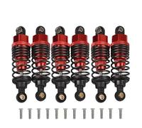 Compatibile Con Tamiya G6-01 6X6 KONGHEAD Per KING 1/18 RC Car Upgrade Parts Per Chassis 6 Pezzi Ammortizzatori Anteriori E Posteriori In Alluminio Ammortizzatori RC(Red)