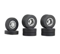 Compatibile Con Tamiya Per SCANIA 1/14 RC Semirimorchio Trattore Camion Parti Di Automobili Mozzo Anteriore E Posteriore In Metallo Con Pneumatici In Gomma Da 22 Mm Ruote Auto Rc
