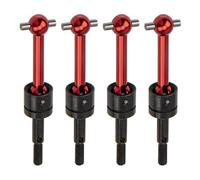 Compatibile Con Tamiya Per TT01 Per TT02 1/10 RC Auto Parti Di Aggiornamento In Metallo Per Universale CVD Drive Shaft Dogbone Joint 4Pack RC Parti Auto(Red)