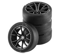 Compatibile Con Tamiya Per TT01 Per TT02 Per Kyosho 1/10 RC Drift Car 65mm Pneumatico Duro Drift Su Per Strada Per Touring Per Ruote Per Auto Da Per Corsa Ricambi Pneumatici RC