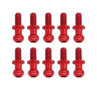 Compatibile Con Tamiya Per TT01 Per TT02 Per Sakura D5 1/10 RC Drift Auto Parti Upgrade 10pcs Viti Testa Sferica Esagonale Metallo M3 RC Parti Auto(Red)