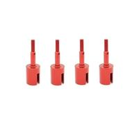 Compatibile con Tamiya per TT01 per TT02 per TT02B TT02D TT02E 1/10 RC Car Upgrades Parts Accessories 4 Pezzi di Tazza per ASSE Ruota in Metallo Parti per Auto RC(Red)