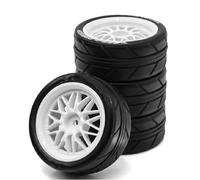 Compatibile Con Tamiya Per TT01 TT01E TT02 TT02B XV01 TA06 1/10 4 Pezzi 65mm Gomma Pneumatico Pneumatico 12mm Esagonale RC Per Auto Da Per Corsa Aggiornamenti Parti Rc Pneumatici