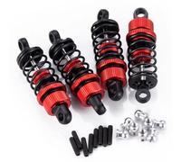 Compatibile Con Tamiya Per TT02 1/10 RC Auto Radiocomandata Drift Parti Aggiornamento Lega Alluminio Olio Ammortizzatori Smorzatore Set RC Parti Auto(Red)