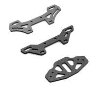 Compatibile Con Tamiya Per TT02 Per TT-02 1/10 RC Parti Di Automobili Modello In Fibra Carbonio Shock Tower Piastra Anteriore Posteriore Supporto Paraurti RC Parti Auto