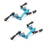 Compatibile con Tamiya per TT02 per TT-02D 1/10 RC Car Upgrade Parts Accessories 2X Set di Sterzo con Manovella E Cuscinetti A Sfera in Lega di Alluminio Parti per Auto RC