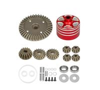 Compatibile Con Tamiya Per TT02 Per TT02B XV02 TYPE-S 1/10 RC Auto Parti Upgrade Metallo Scatola Differenziale E Set Ingranaggi 22049 39T RC Parti Auto(Red)