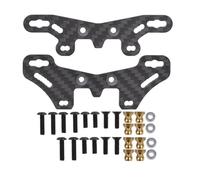 Compatibile Con Tamiya TT02S TT-02SR TT-02SRX 1/10 RC Auto Parti Di Aggiornamento 1set 65mm Modello In Fibra Carbonio Anteriore Ammortizzatore Posteriore Torre RC Parti Auto