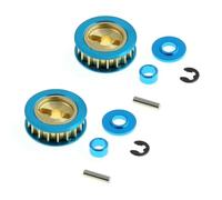 Compatibile Con Tamiya XV-01 TA06 1/10 RC Car Upgrades Parts Replacement Accessories 2PCS Metal Pulley 18T 300054450 RC Car Upgrade