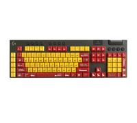 Compatibile con tastiere da gioco meccaniche Logitech G813/G815/G913/G915 TKL RGB Copritasti fai da te PBT a doppio colore(109 Keys,Red Yellow Chemical)