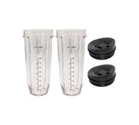 Compatibile con tazze da 32 OZ con coperchi Sip N Seal. Compatibile con frullatori Nutri Ninja Auto-iQ 1000W e Duo. - Bicchieri for frullatore Premium (confezione da 2).