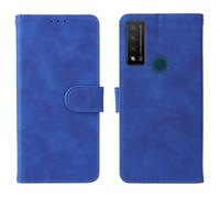 Compatibile con TCL 20R 5G (TCL 20 R 5G) T767H / 20 AX 5G / TCL Bremen 5G Custodia COVER STAND flip LIBRO gel PORTAFOGLIO magnetica protezione eco pelle porta carte vano card (blu)