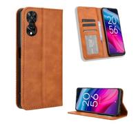 Compatibile con TCL 505 4G Custodia,Custodia per telefono Flip in PU Compatibile con TCL 505 4G T509K T5094 Custodia protettiva Brown