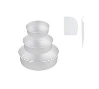 Compatibile con teglie rotonde for torte base fissa da 4/6/8/10 pollici, stampi for dolci fai te in alluminio, for cheesecake, utensili cucina in latta antiaderente(Fixed 4 6 8in 5pcs)