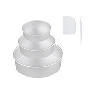 Compatibile con teglie rotonde for torte base fissa da 4/6/8/10 pollici, stampi for dolci fai te in alluminio, for cheesecake, utensili cucina in latta antiaderente(Fixed 6 8 10in 5pcs)