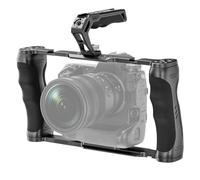 Compatibile con telecamere universali - Gabbia for telecamera video con maniglia superiore, kit di posizionamento da 3/8" e base stabilizzatrice(Cage kit)