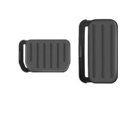 Compatibile con Tesla per modello Y Juniper 2020-2025, copertura antiscivolo per acceleratore, copertura per freno auto, set di coperture per pedali per auto manuale (argento) (nero)