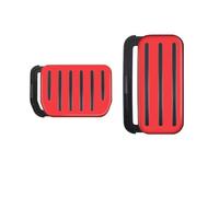 Compatibile con Tesla per modello Y Juniper 2020-2025, copertura antiscivolo per acceleratore e freno auto, set di coperture per pedali per auto manuale (argento) (rosso)