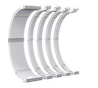 Compatibile con TEUCER - Kit cavo prolunga PSU CPU da 35 cm, ATX 24 pin/6+2 pin PCI-E/4+4 pin EPS, cavo di alimentazione con pettine for cavi(MZ-5-WH(WH))