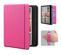 Compatibile con Tolino Vision Color 7", Cover Magnetica con Cinturino | Cinghia da polso integrata, supporto magnetico, accensione/spegnimento automatico(Rose Red)