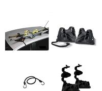 COMPATIBILE CON TOYOTA AYGO PORTASCI MAGNETICO UNIVERSALE PER TETTO AUTO NON IN VETRO 2 PAIA DI SCI PORTA SCI OMOLOGATO CALAMITA NERO