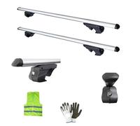 COMPATIBILE CON TOYOTA Rav 4 (XA30) 5P dal 2006 BARRE PORTATUTTO IN ALLUMINIO 120CM BARRA PER CORRIMANO RIALZATO AL TETTO AUTO BARRE OMOLOGATE 90KG PORTABAGAGLI PORTAPACCHI
