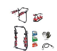 COMPATIBILE CON Toyota Urban Cruiser 5p (2009 in poi) PORTABICICLETTE PER AUTO POSTERIORE UNIVERSALE A 3 BICI SOSTEGNO IN ACCIAIO CON 6 GANCI TEMPERATI ANELLI DI GOMMA ANTIGRAFFIO