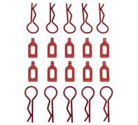 Compatibile Con Traxxas Per Arrma 1/8 RC Truck Parti Di Aggiornamento Accessori Di Ricambio Clip Per Corpo In Acciaio Inossidabile 34mm 10 Pezzi RC Parti Auto(Red)