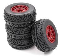 Compatibile Con Traxxas Per Arrma Per Tamiya Per HSP Per Hobao RC Auto 4 Pezzi 1/8 1/10 Breve Corso Camion Pneumatico Ruota 12/14/17mm Esagonale Rc Pneumatici