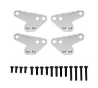 Compatibile Con Traxxas Per MAXX 2.0 V2 Per WideMaxx 1/10 RC Parti Di Automobili Anteriore In Metallo Ammortizzatore Posteriore Supporto Inferiore 4 Pezzi RC Parti Auto(Silver)