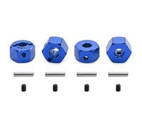 Compatibile Con TRAXXAS Per Mini Per Maxx Monster Truck 1/16 RC Auto Parti Di Aggiornamento 4 Pezzi Adattatori Per Mozzo Esagonale Ruota In Metallo Da 12 Mm RC Parti Auto(Blue)