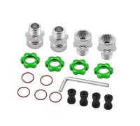 Compatibile Con Traxxas Per Slash 2WD 4X4 Per Rustler Per Stampede 1/10 Parti Di Automobili RC In Metallo Da 12mm A 17mm Adattatore Per Mozzo Esagonale Ruota Scanalata RC Parti Auto(Green)