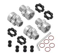 Compatibile Con Traxxas Per Slash 2WD 4X4 Per Rustler Per Stampede 1/10 Parti Di Automobili RC In Metallo Da 12mm A 17mm Adattatore Per Mozzo Esagonale Ruota Scanalata RC Parti Auto(Black)