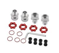 Compatibile Con Traxxas Per Slash 2WD 4X4 Per Rustler Per Stampede 2WD 4X4 1/10 RC Auto Parti Upgrade Adattatore Esagonale Metallico Per Ruota Da 12 Mm A 17 Mm RC Parti Auto(Red)