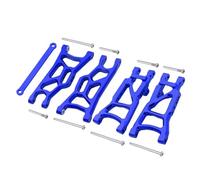 Compatibile Con Traxxas Per Slash 2WD Per VXL Per Slash Per Raptor 1/10 RC Auto Parti Upgrade Set Bracci Sospensione Metallo Anteriore Posteriore RC Parti Auto(Blue)