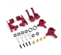 Compatibile Con Traxxas Per Slash 4X4 1/10 RC Auto Parti Upgrade Blocco Sterzo Metallo, Blocco Inclinazione, Mozzo A C Con Cuscinetto A Sfera RC Parti Auto(Red)